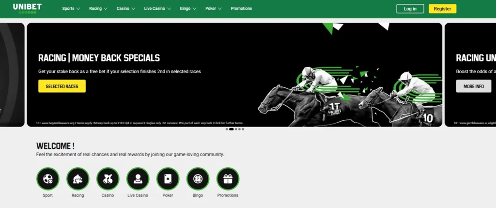 unibet slider main page